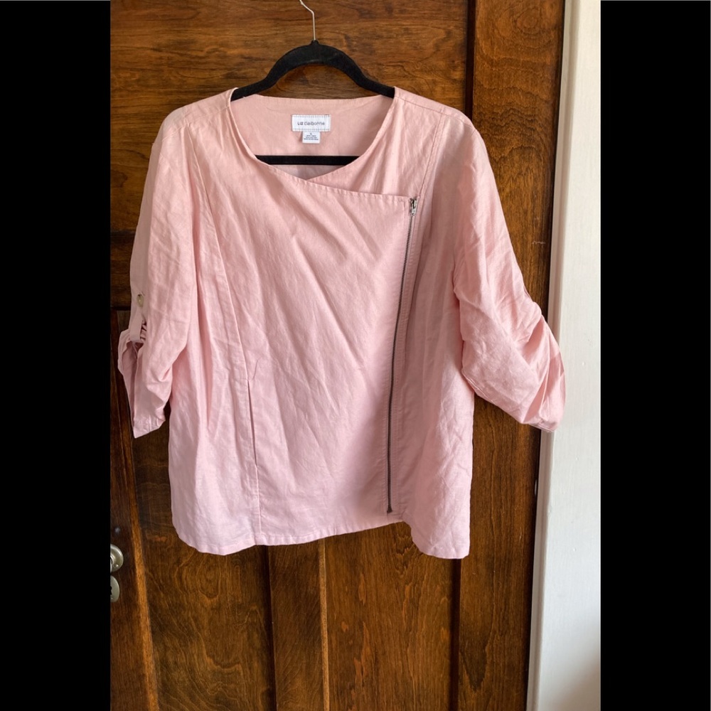 LIZ CLAIBORNE LINEN JACKET SIZE L